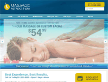 Tablet Screenshot of massageretreat.com